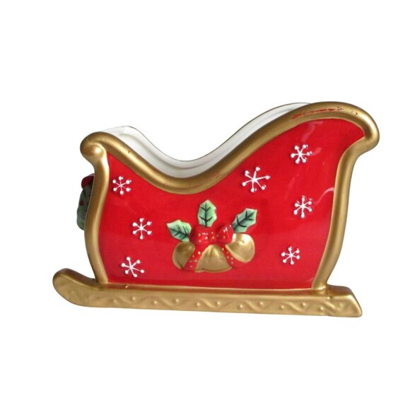Fitz and Floyd Festive Bells Christmas Sleigh Holiday Home Decor - Picture 4 of 9